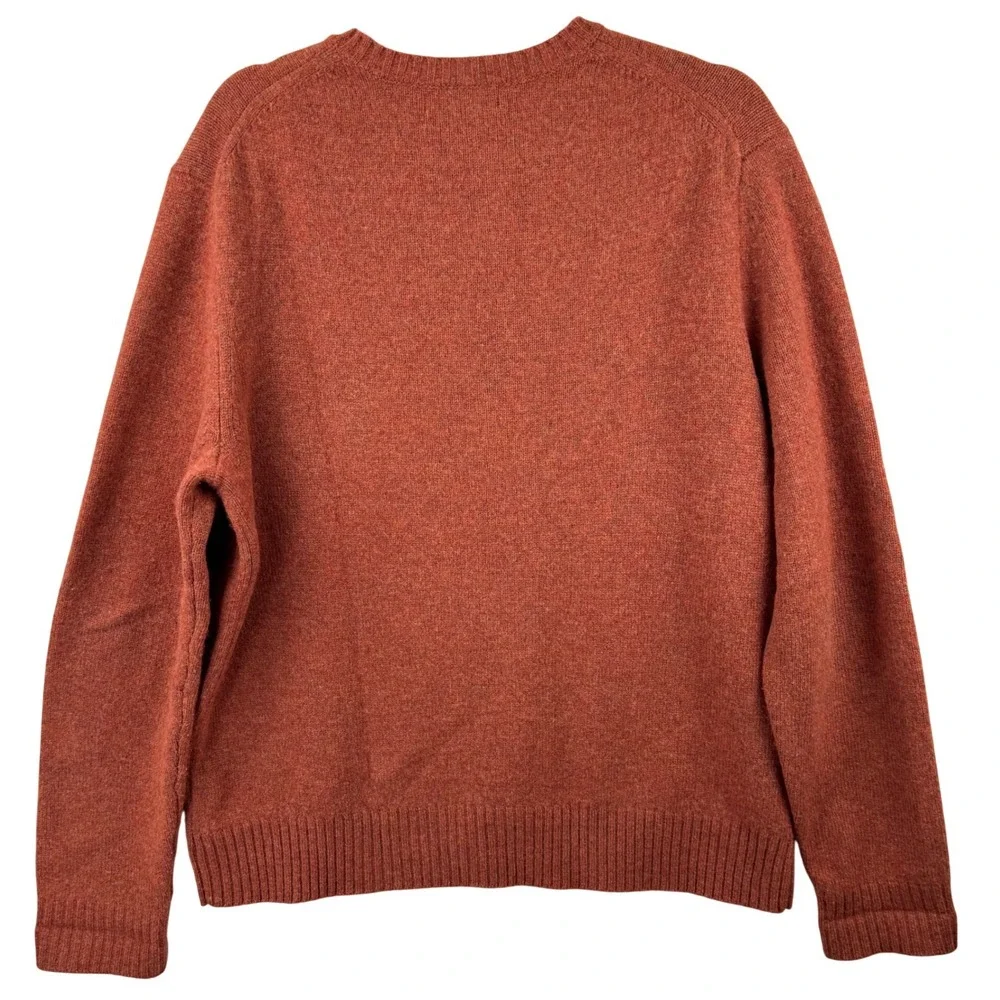 Banana Republic Sweater Mens Large‎ Burnt Orange Wool Cashmere Angora Luxury